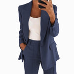 Womens Casual Work Office Open Front Blazer Jacket