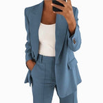 Womens Casual Work Office Open Front Blazer Jacket