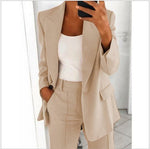 Womens Casual Work Office Open Front Blazer Jacket