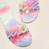 Summer Beach Slides Women Sexy Roman Transparent Sandals Flat Outdoor