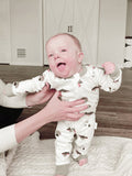 Mushroom Forest: Organic Baby Unisex Romper/Jumpsuit- Mushroom Print