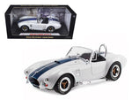 1965 Shelby Cobra 427 S/C White with Blue Stripes 1/18 Diecast Model