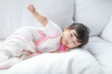 Smart Short Sleeve Kimono Romper + Bib - Pink Rose