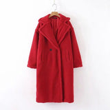 Solid Color Faux Fur Soft Long Teddy Basic Overcoat
