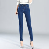 Solid High Elastic Pencil Pants Skinny