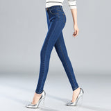 Solid High Elastic Pencil Pants Skinny
