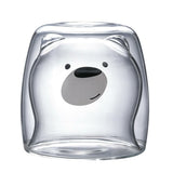 Creative Transparent Double Walls Glass Cartoon Bear