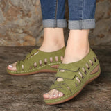 Summer Women Sandals Gladiator Ladies Hollow Out Wedges Buckle