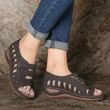 Summer Women Sandals Gladiator Ladies Hollow Out Wedges Buckle