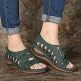 Summer Women Sandals Gladiator Ladies Hollow Out Wedges Buckle