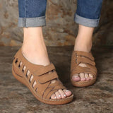Summer Women Sandals Gladiator Ladies Hollow Out Wedges Buckle