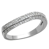TS173 Rhodium 925 Sterling Silver Ring with AAA