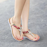 Summer Sandals Women T-strap Flip Flops Thong Sandals