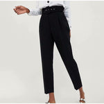 Women's Pants High Waist With Belt Classic Pockets Office Lady