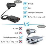 Smart QC3.0 Quick Car USB Charger With A Clip