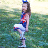 Big Little Girls' 4th of July Star Heart