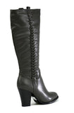 Block Heel Pleat Boot Grey