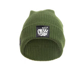 New York Green/Black Beanie Glows in the Dark