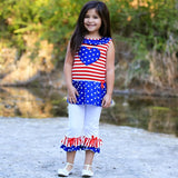 Big Little Girls' 4th of July Star Heart
