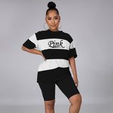 Home Clothes 2 Pieces Sets T Shirts Shorts O-neck