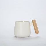 Short Coffee Mug with Wooden Handle