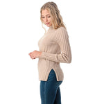 Women's Wool Long Sleeve Mock Neck Sweater