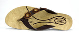 Triple Flower Flip Flop Black/Brown