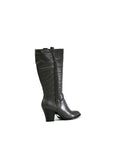Block Heel Pleat Boot Grey