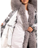 Fox Fur Camouflage Parka For Women