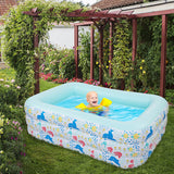 Inflatable Swim Pool for Kids Indoor & Outdoor 70.8" X 53" X 23.6"
