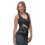 Navy Gold Geometry Tank Top