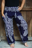 Purple Butterfly Harem Pants, Hippie Pants, Boho Pants