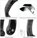 Personal Neck Fans Hands Free Neckband Fan USB Rechargable