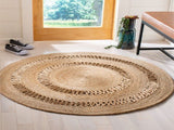 Jute Carpet Round Cotton Lace 100-120cm
