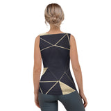 Navy Gold Geometry Tank Top