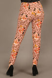 1307 High rise, fitted pants, elastic waist, front split bottom hem.