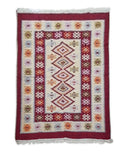 Classical Hand-woven Carpet Rhombus Pattern Double-faced 140x210cm