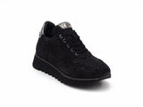 Brunette Black Genuine Leather Women Sport Sneaker Shoes High Quality