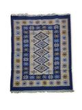 Classical Hand-woven Carpet Rhombus Pattern Double-faced 140x210cm