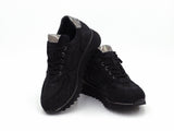 Brunette Black Genuine Leather Women Sport Sneaker Shoes High Quality