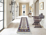 Classical Hand-woven Carpet Rhombus Pattern Double-faced 80x200cm