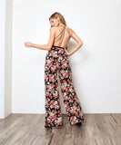 1248.High waist split leg pants, waist band, top waist tie.