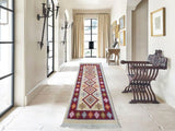 Classical Hand-woven Carpet Rhombus Pattern Double-faced 80x200cm
