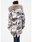 Fox Fur Camouflage Parka For Women