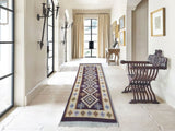 Classical Hand-woven Carpet Rhombus Pattern Double-faced 80x200cm