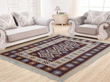 Classical Hand-woven Carpet Rhombus Pattern Double-faced 140x210cm