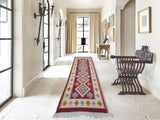 Classical Hand-woven Carpet Rhombus Pattern Double-faced 80x200cm