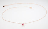 Necklace with Ruby Pendent Heart