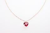 Necklace with Ruby Pendent Heart