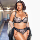 Lace Overlay Cleavage Boosting Plunge Bra Lavinia Sofia